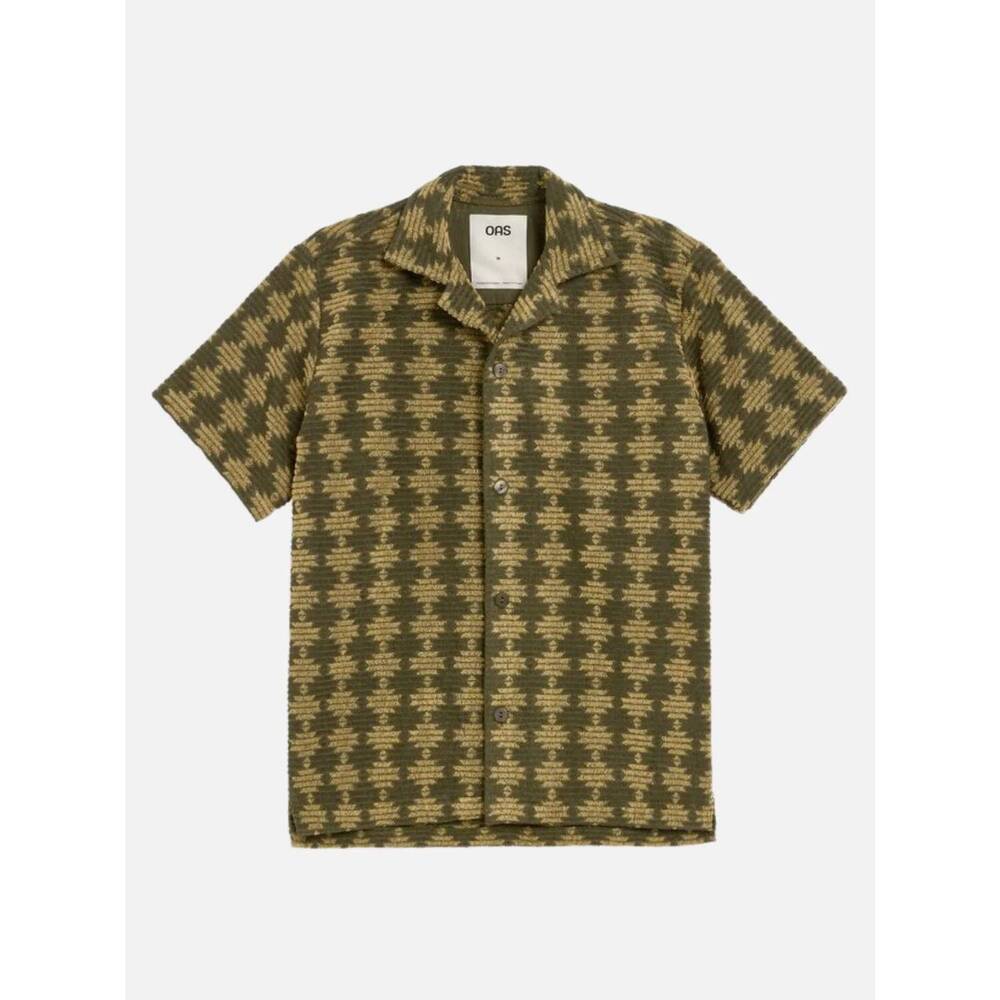 NEW OAS men's forti cuba shirt in olive/beige